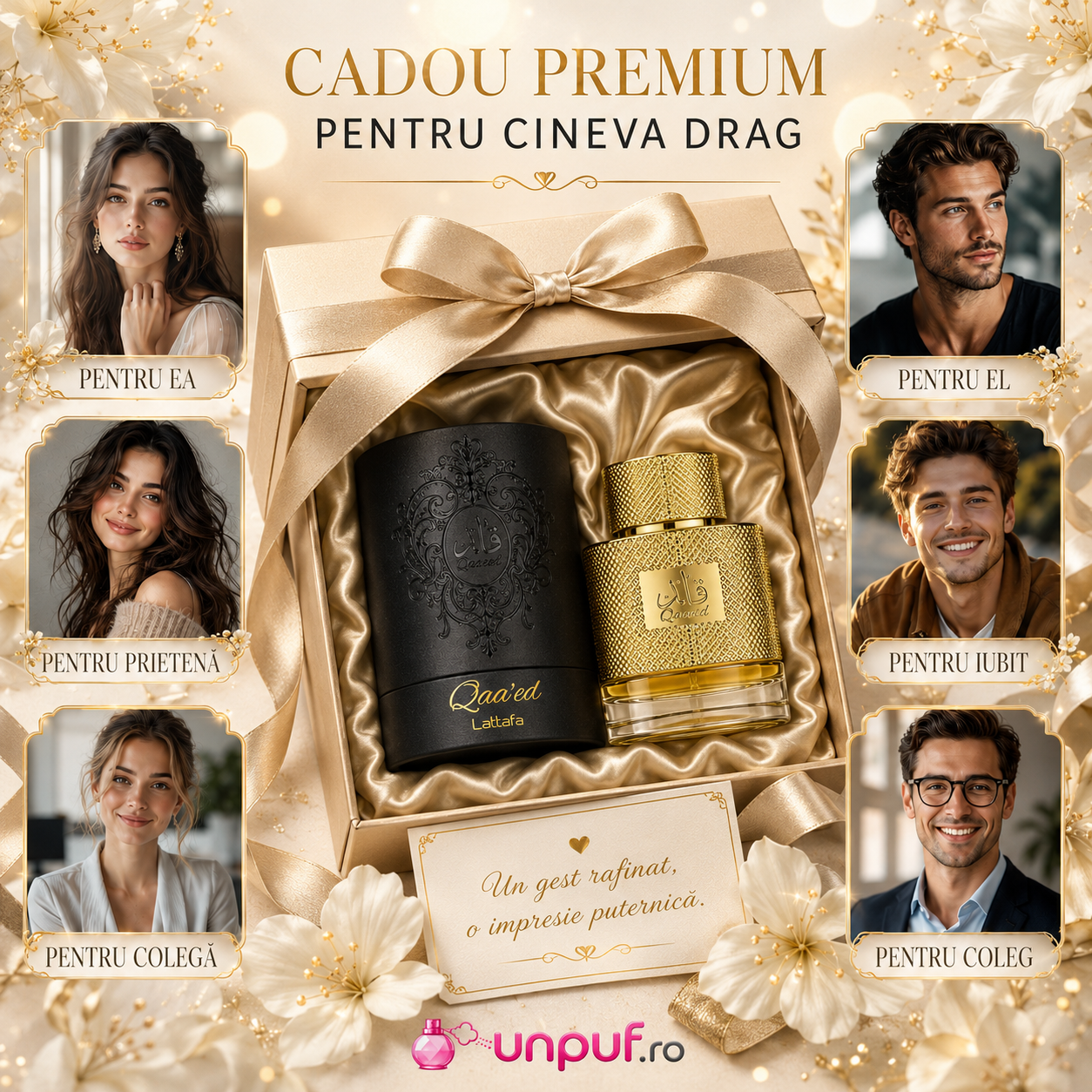 Qaa&rsquo;ed Lattafa 100 ml cadou premium pentru ea, pentru el, pentru iubit, colegă, coleg sau cineva drag